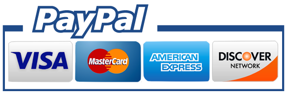 Accepted Payment Partners: PayPal, Visa, MasterCard, American Express, Discover